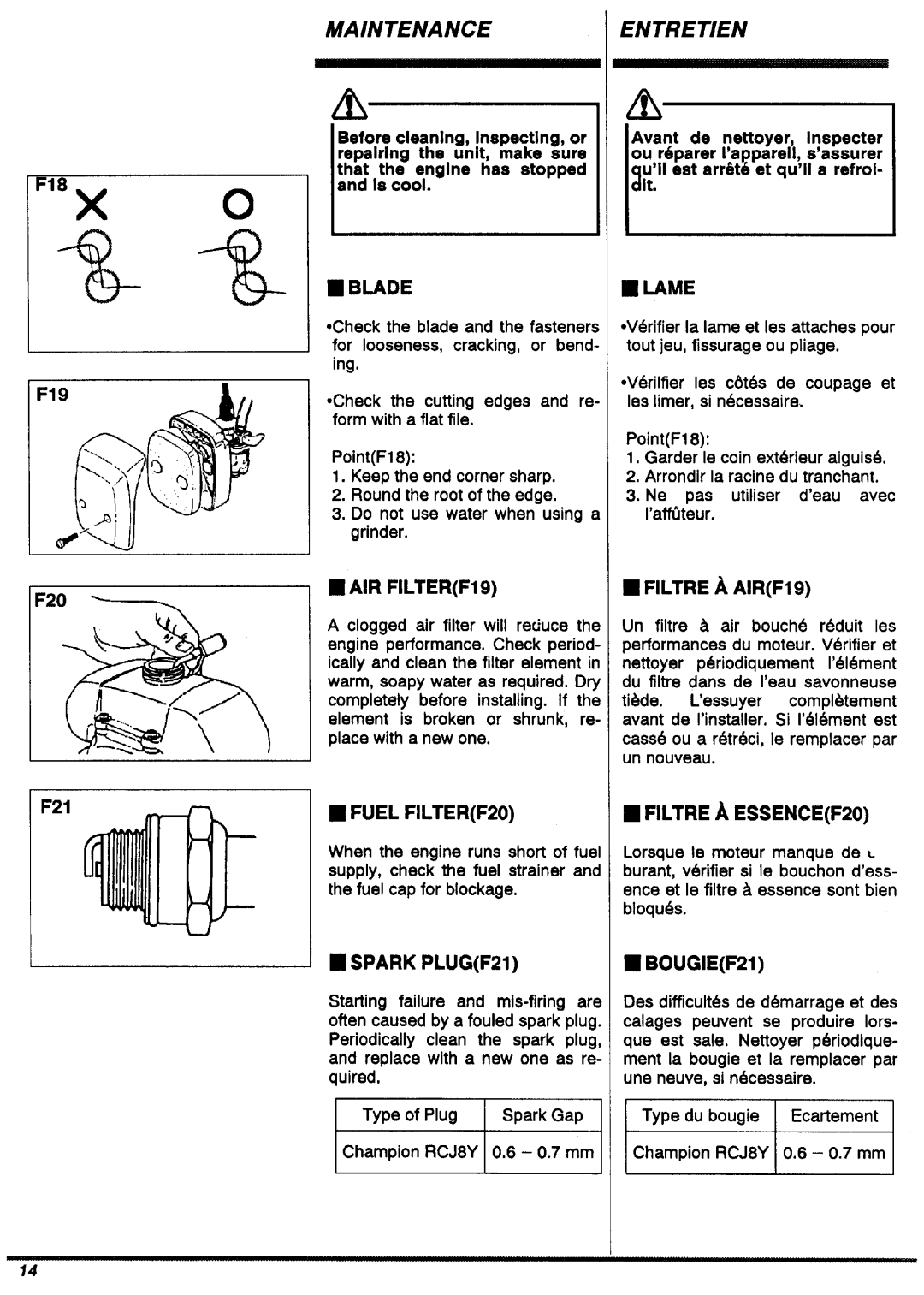 Zenoah BC531DWM, BC431DWM, BC530DWM, BC430DWM manual 