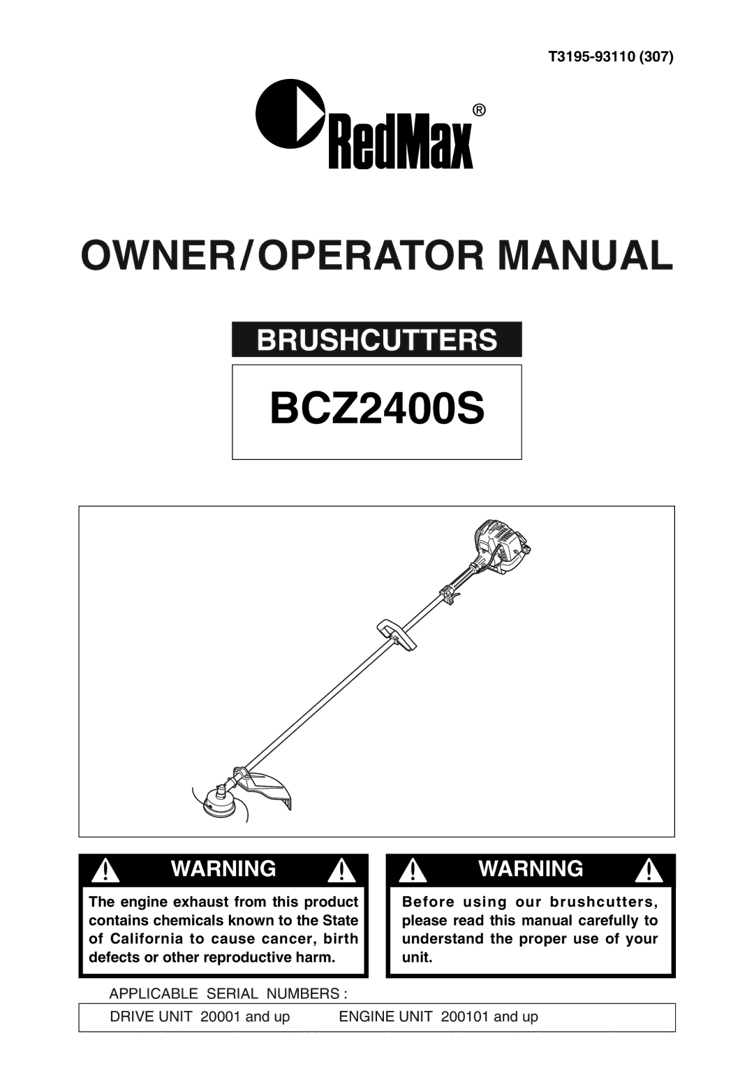 Zenoah BCZ2400S manual 