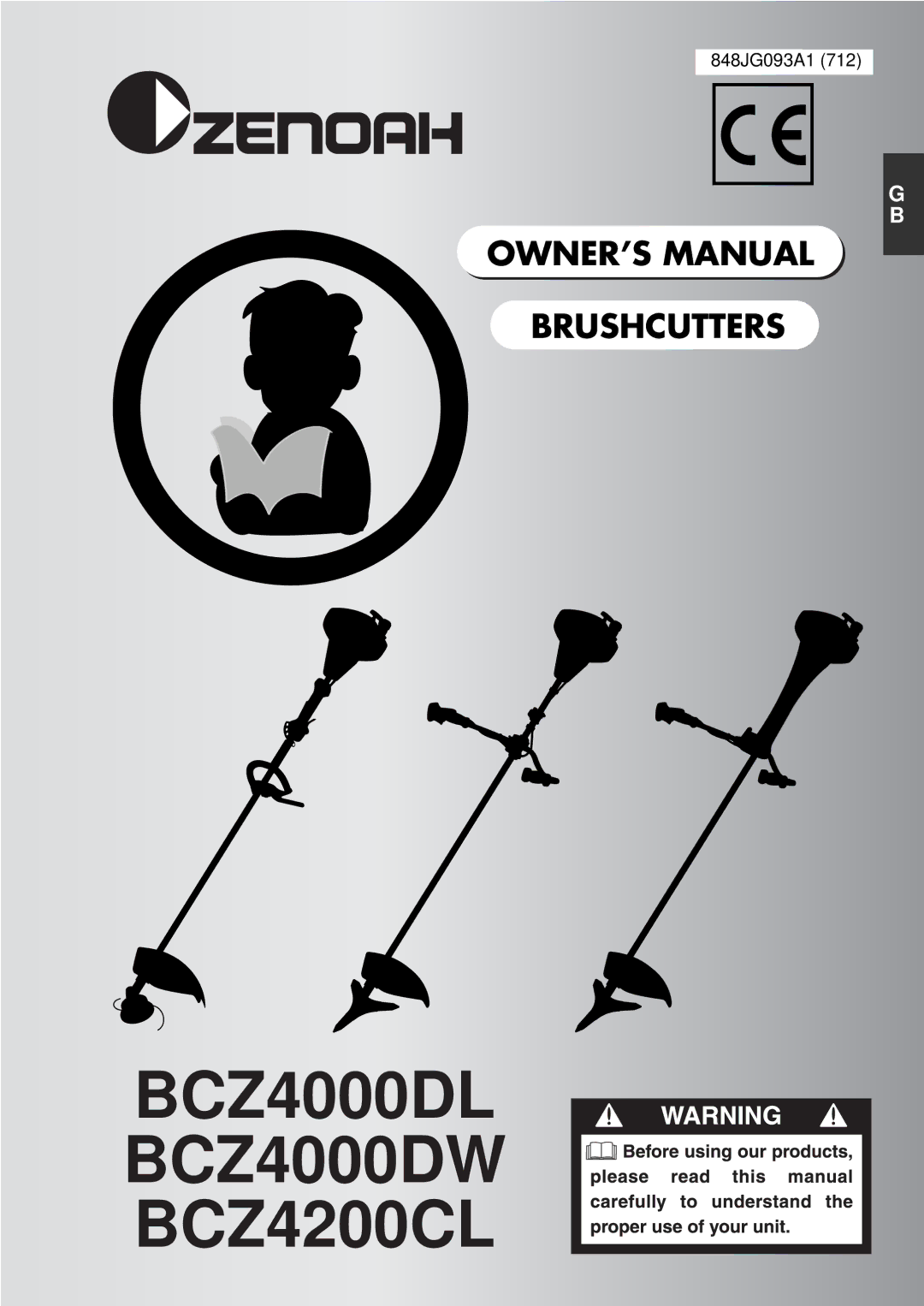 Zenoah owner manual BCZ4000DL BCZ4000DW BCZ4200CL 