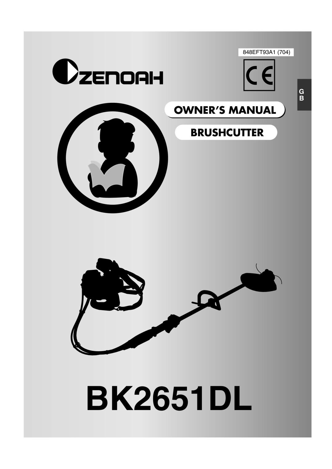 Zenoah BK2651DL owner manual 848EFT93A1, Owner’S Manual Brushcutter 