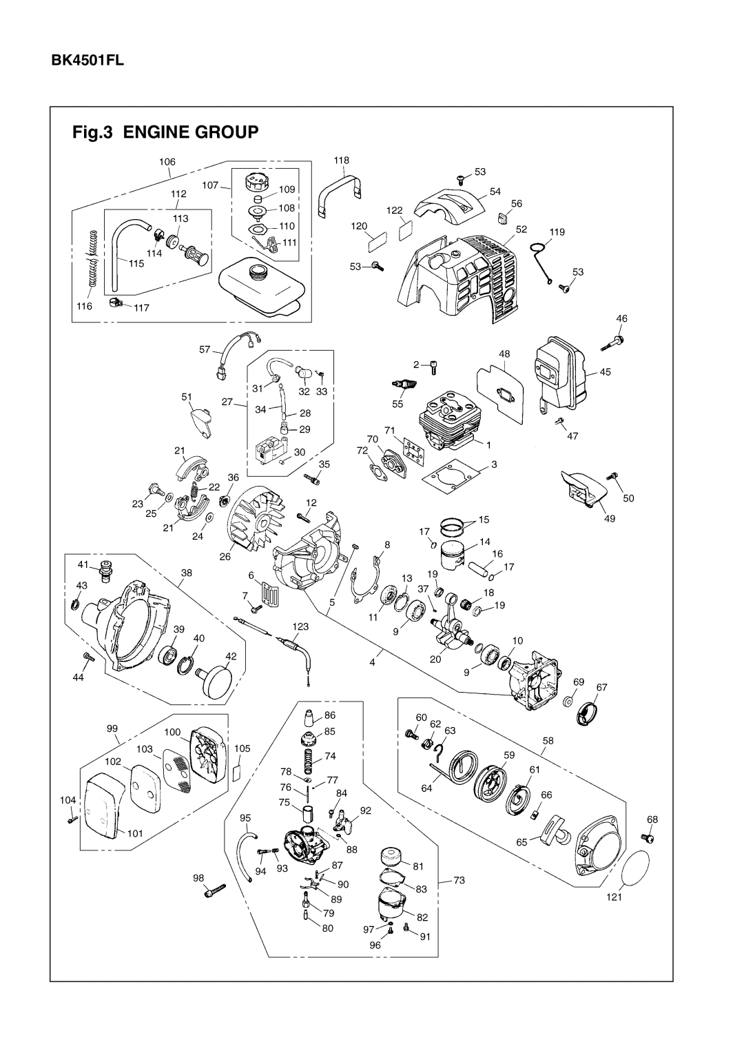 Zenoah BK3501FL, BK5301DL manual BK4501FL 