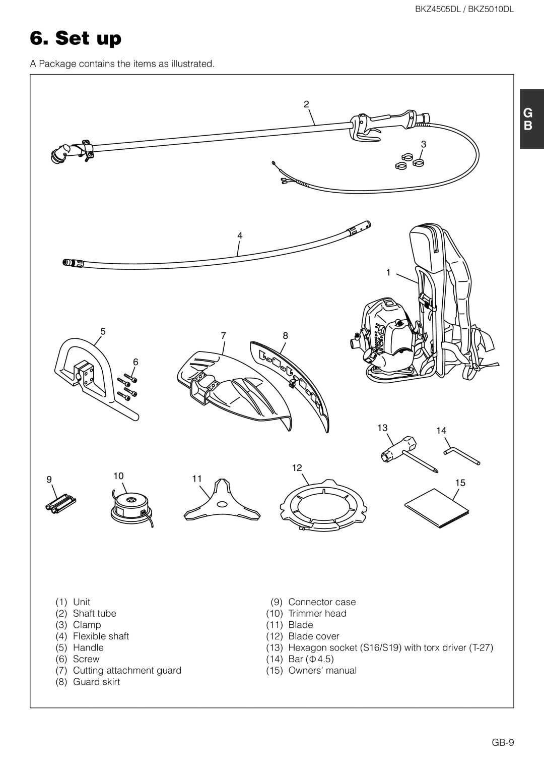 Zenoah BKZ5010DL, BKZ4505DL owner manual Set up 