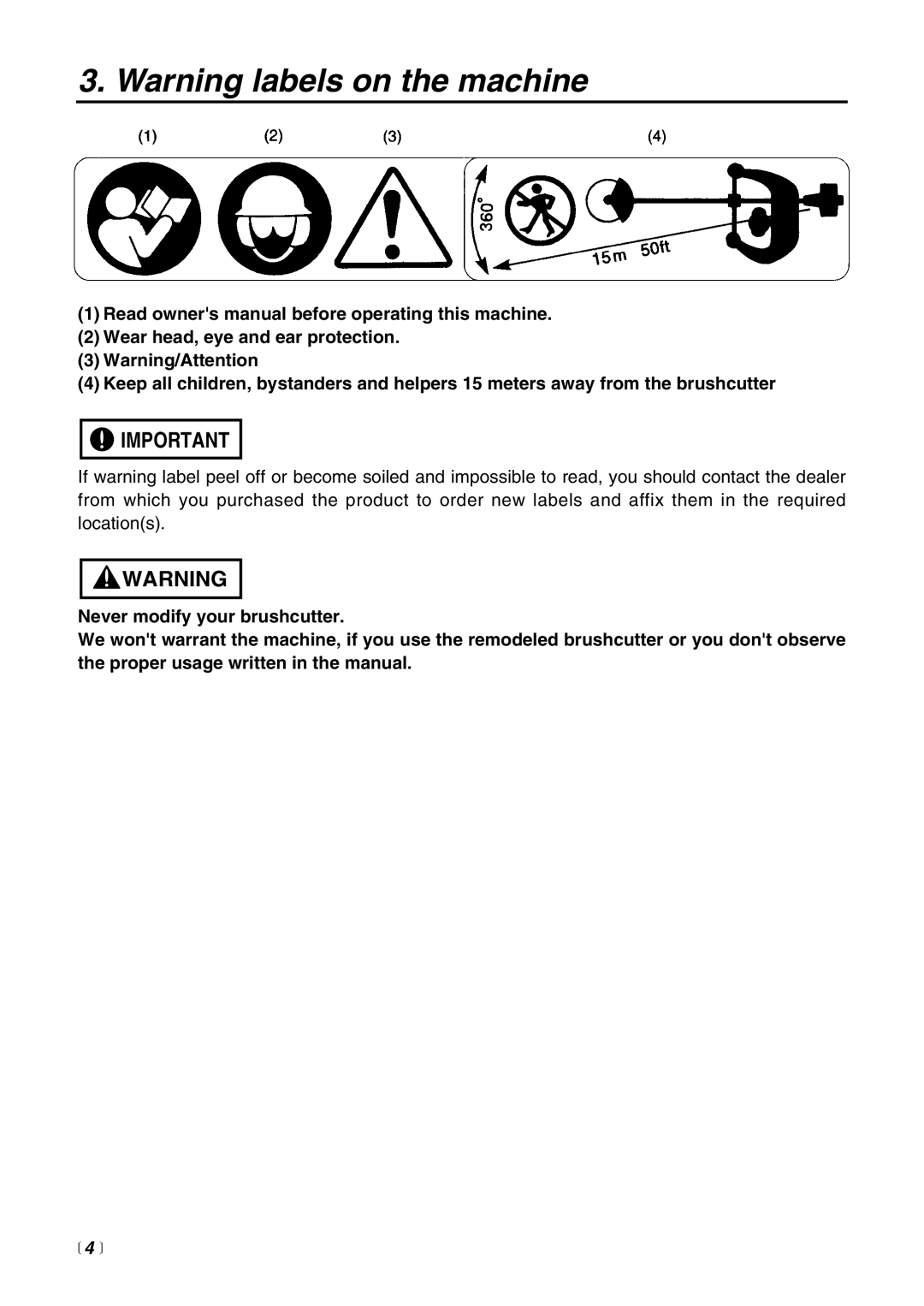 Zenoah BT225 manual  4  