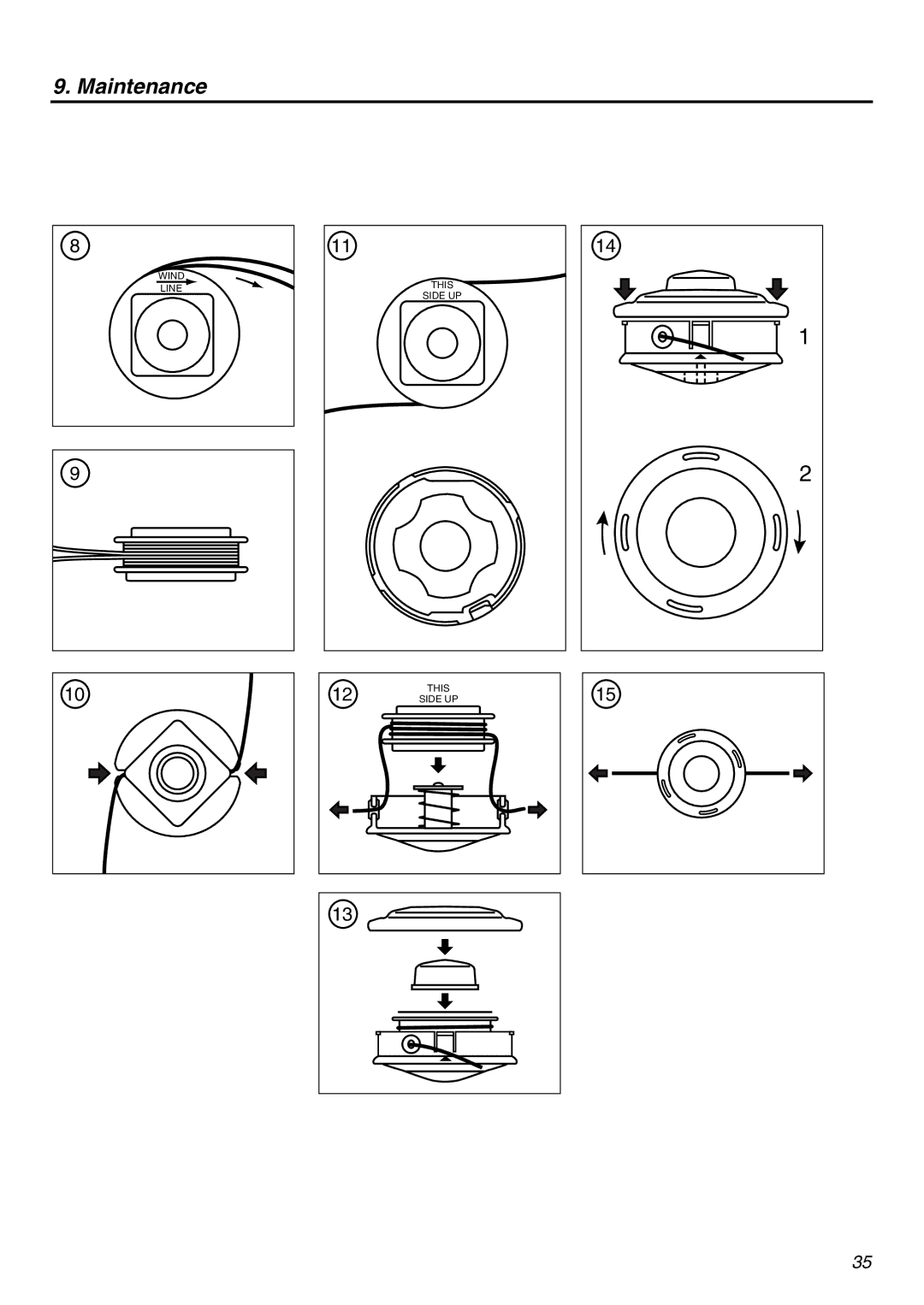 Zenoah BT250 manual Wind Line This Side UP 