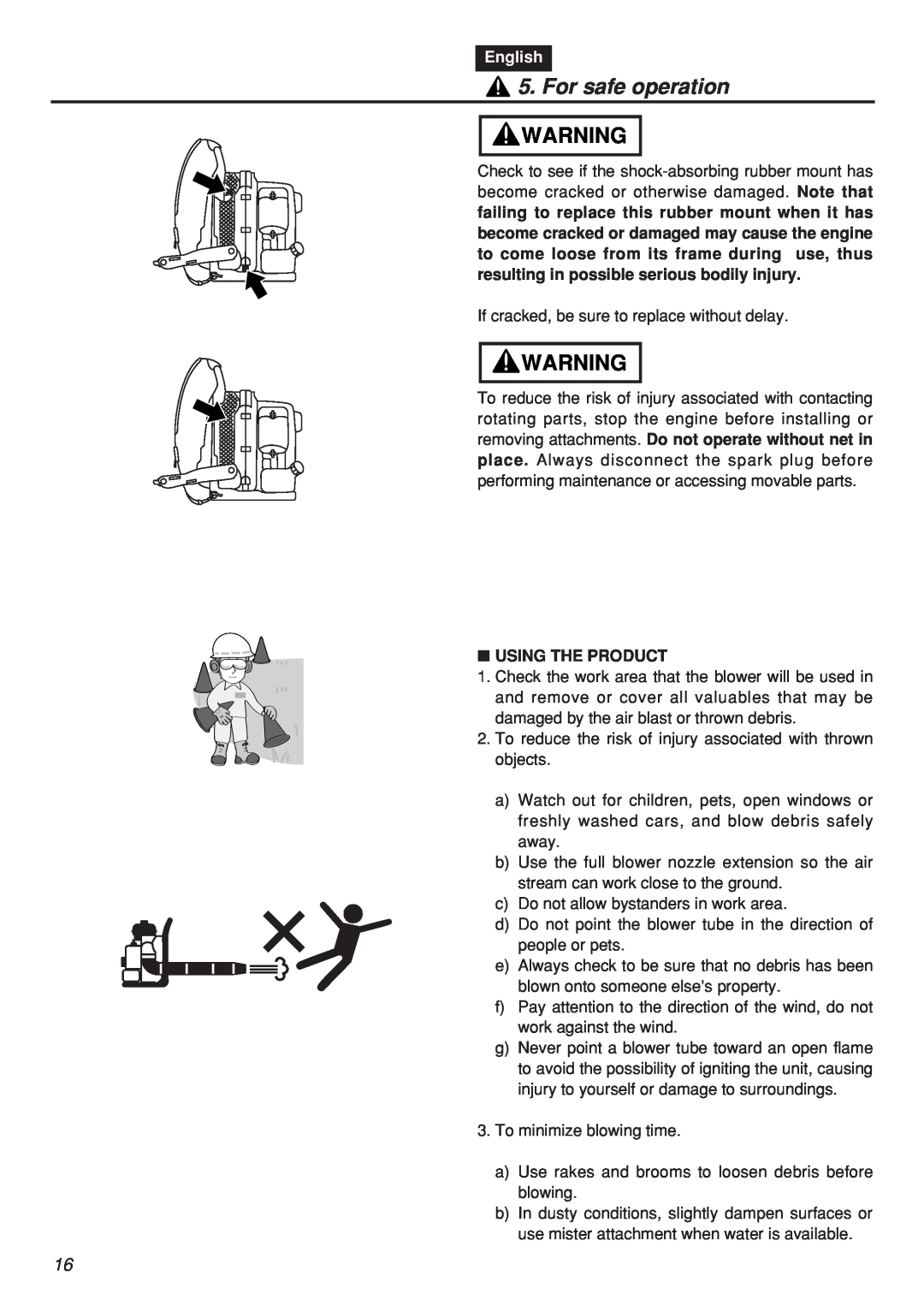 Zenoah EBZ100RH, EBZ100-CA manual For safe operation, English, Using The Product 