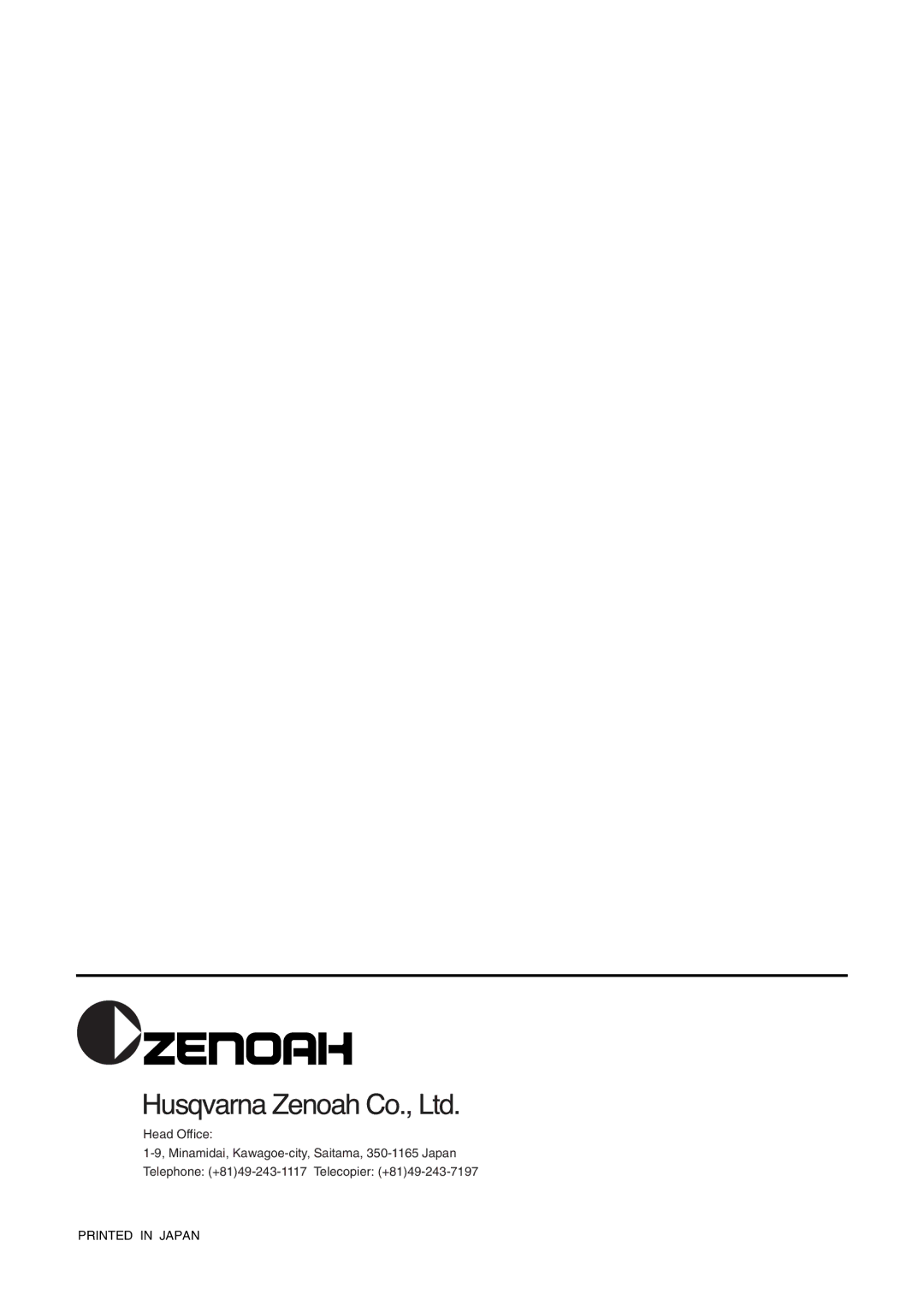 Zenoah EHT601D, EHT751S owner manual 