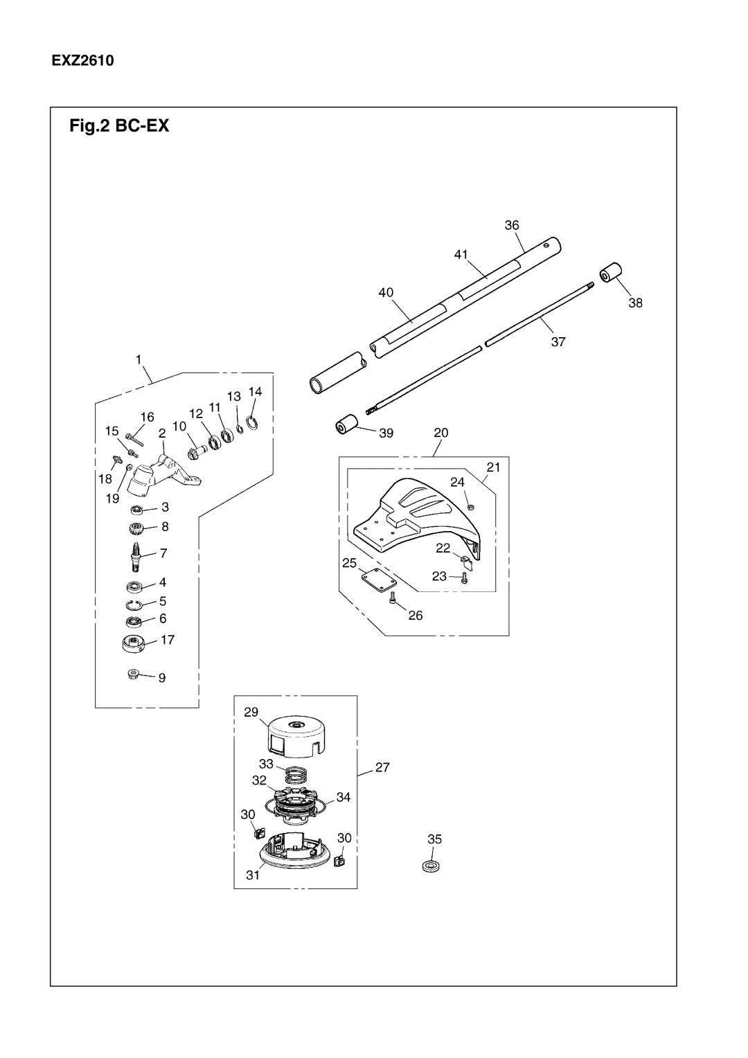 Zenoah PS-EX (ATT), ENGINE, EX-BC, EXZ2610, EXZ-PU, HE-EZ (ATT), LRT-EX (ATT), BC-EX manual Bc-Ex 