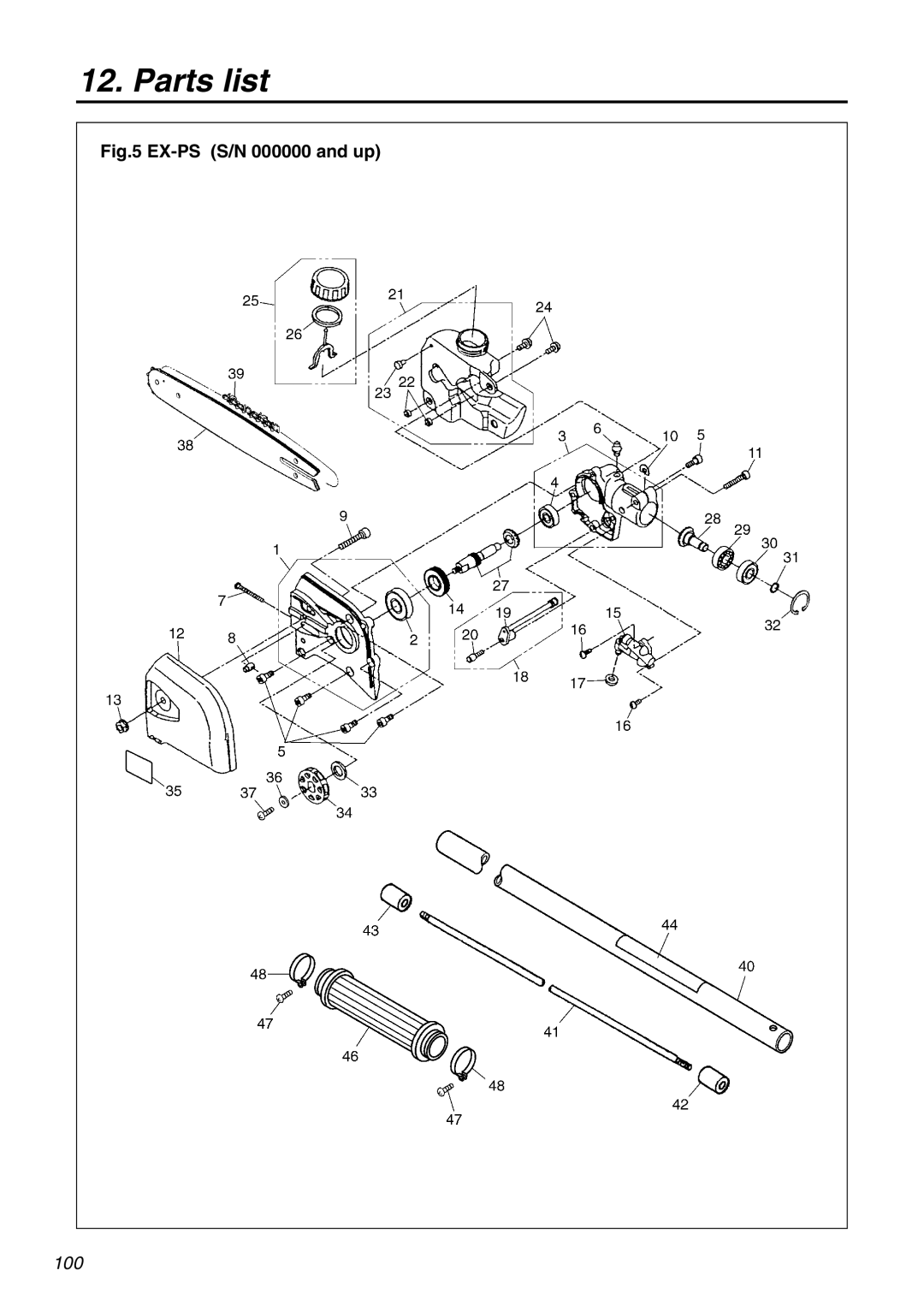 Zenoah EXZ2401S manual EX-PS S/N 000000 and up 