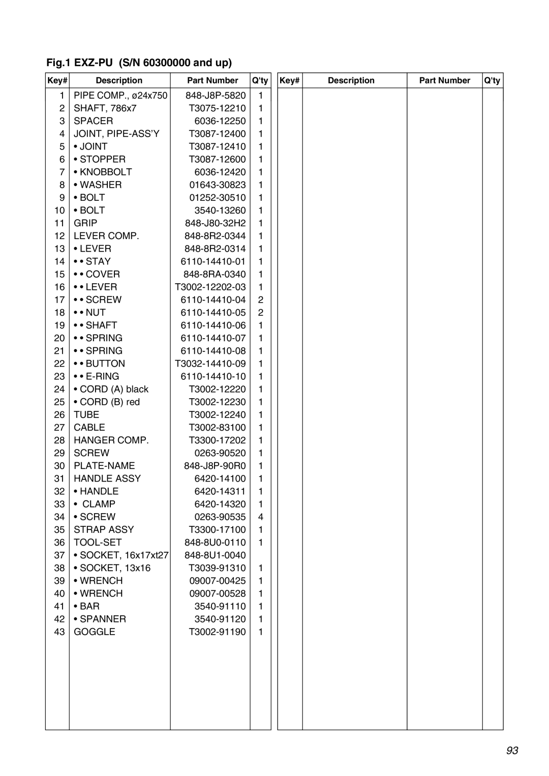 Zenoah EXZ2401S manual Spacer 