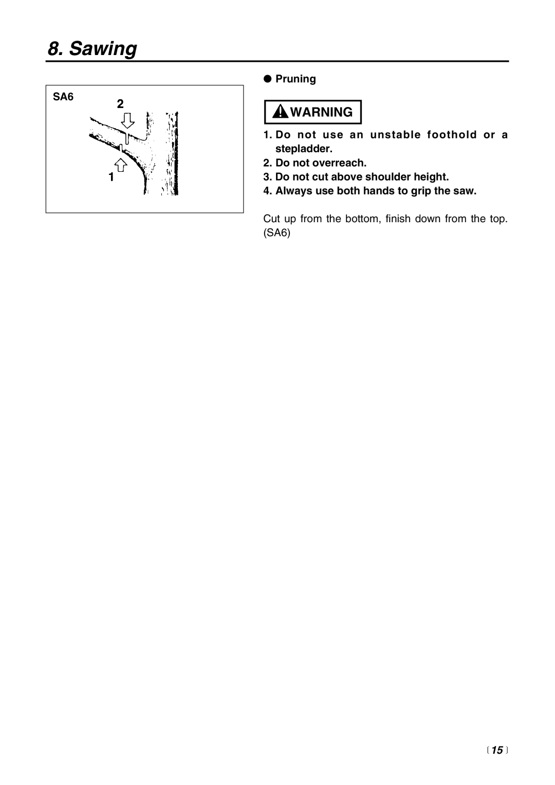 Zenoah G3000 manual SA6 