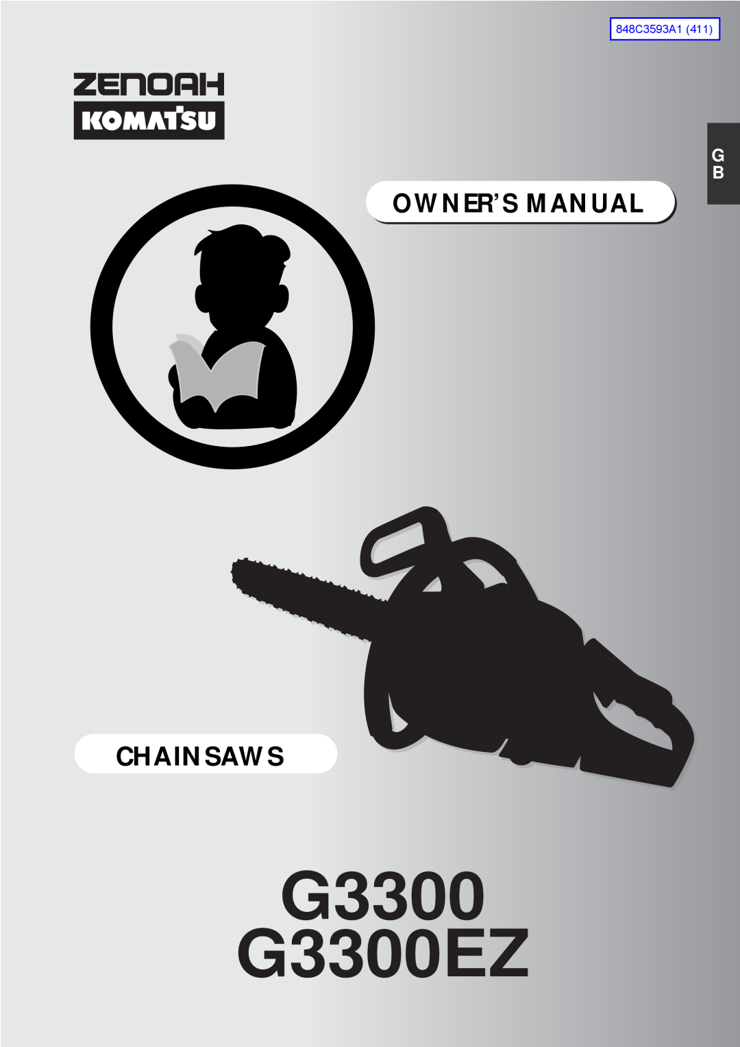 Zenoah owner manual G3300 G3300EZ, Chainsaws, 848C3593A1 