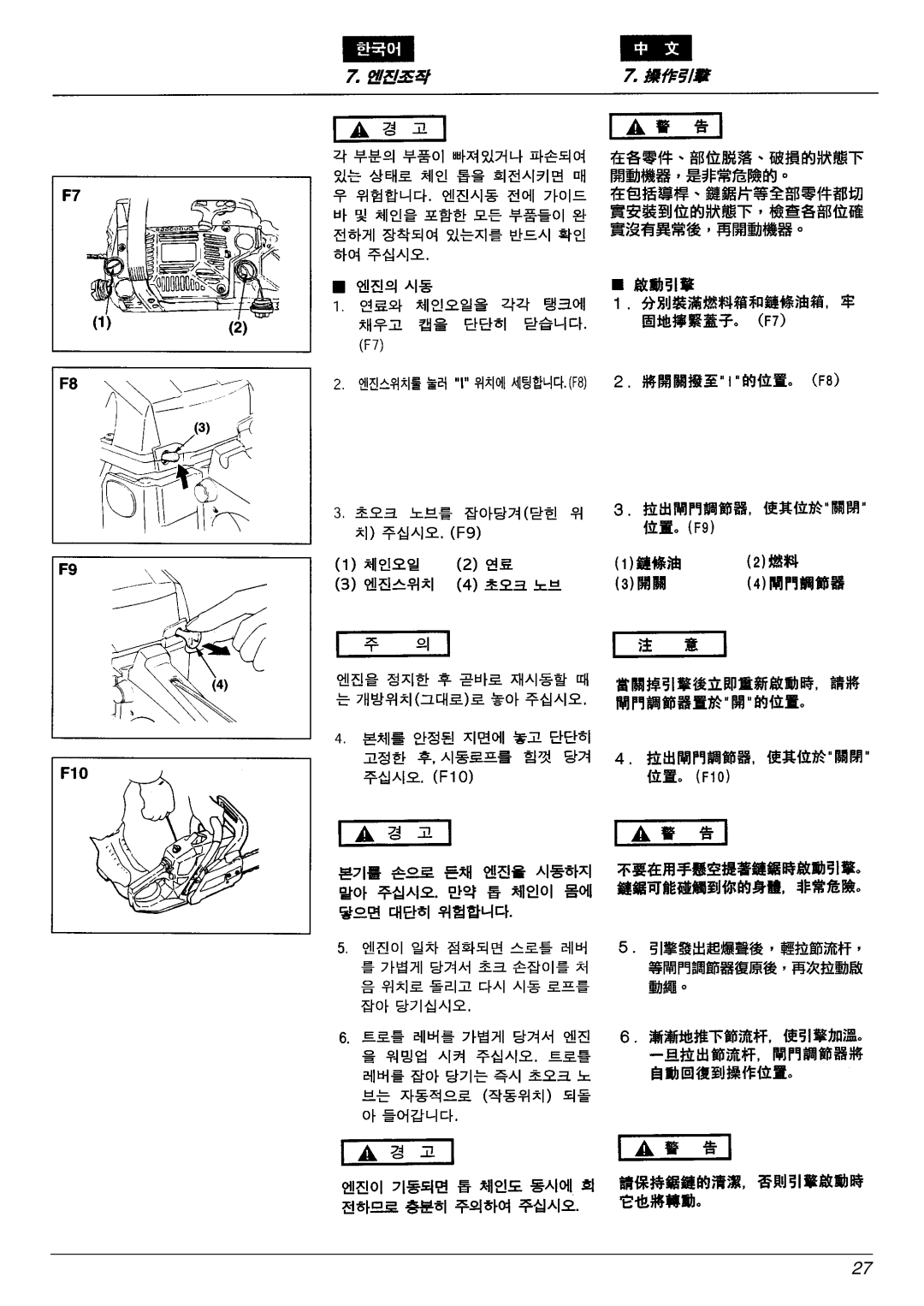 Zenoah G4500/G5200, G5000 manual 