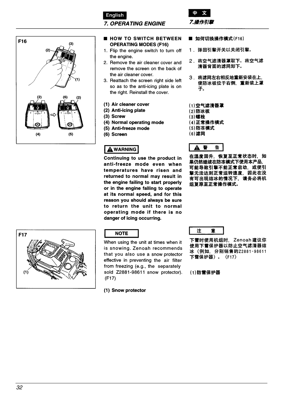 Zenoah G5000, G4500/G5200 manual 