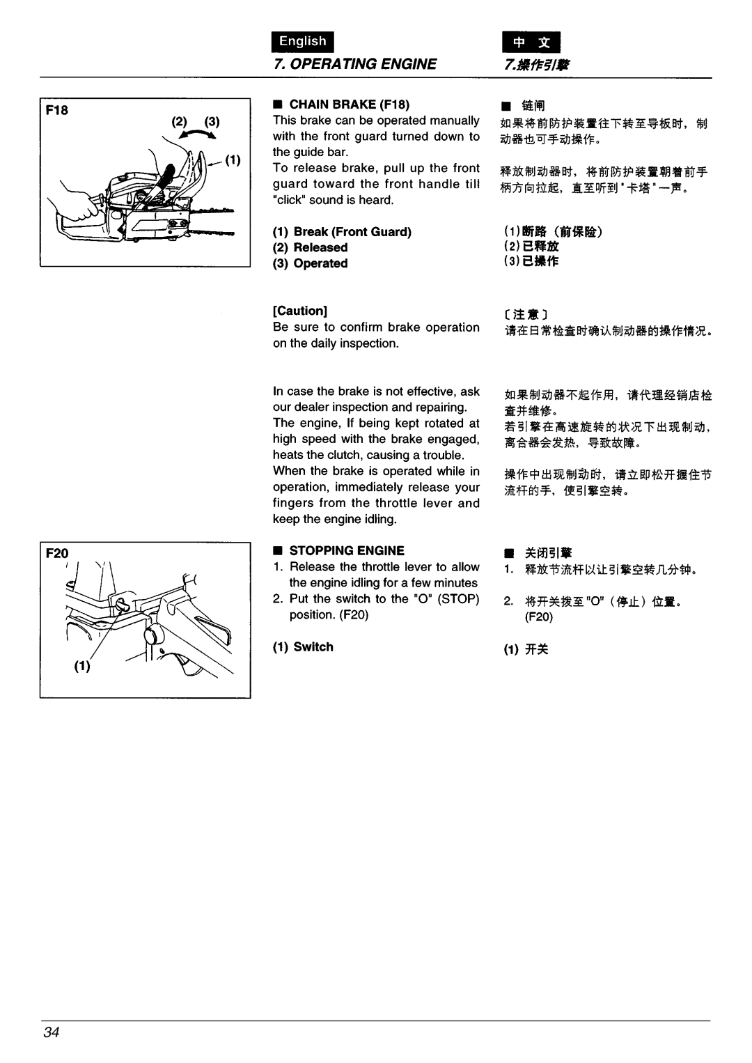 Zenoah G4500/G5200, G5000 manual 