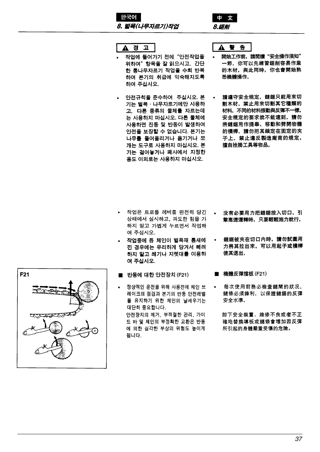 Zenoah G4500/G5200, G5000 manual 