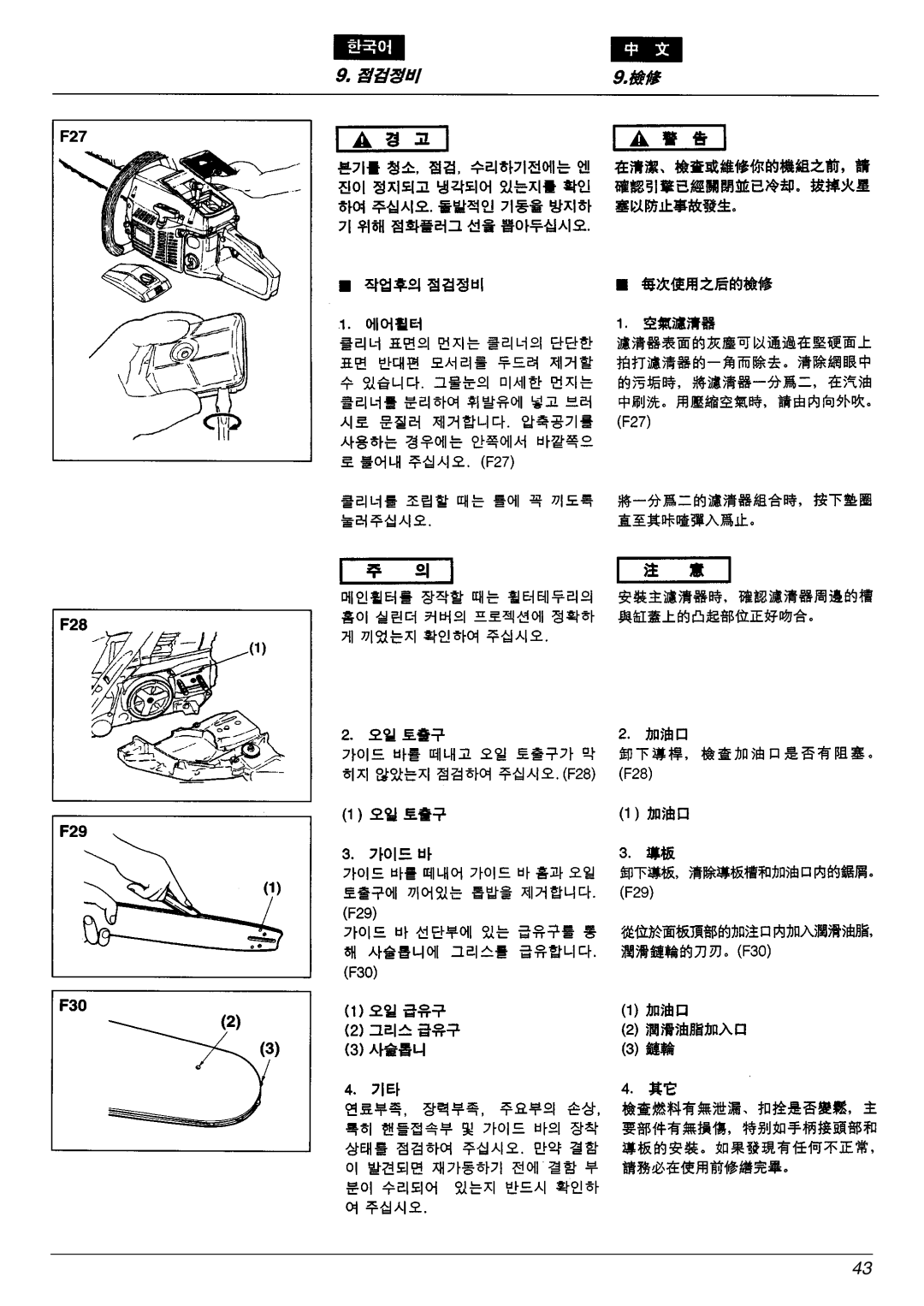 Zenoah G4500/G5200, G5000 manual 