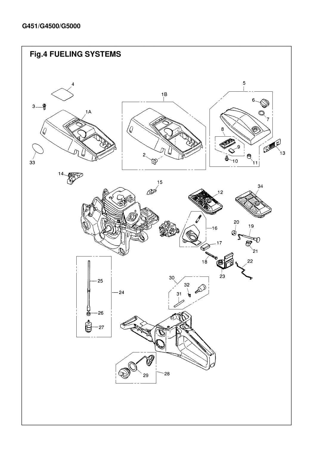 Zenoah G451/G4500 manual Fueling Systems 