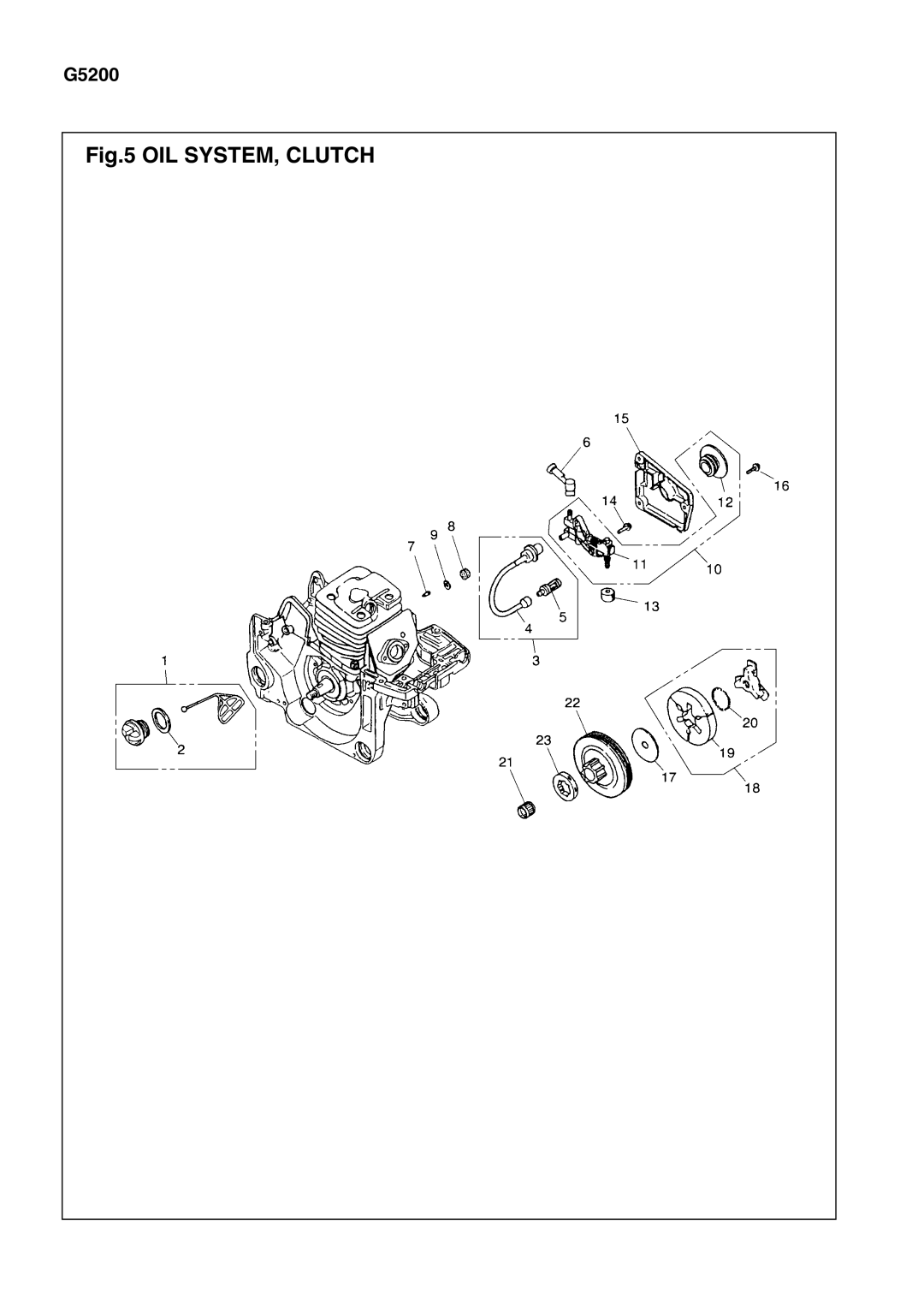 Zenoah G5200 manual OIL SYSTEM, Clutch 