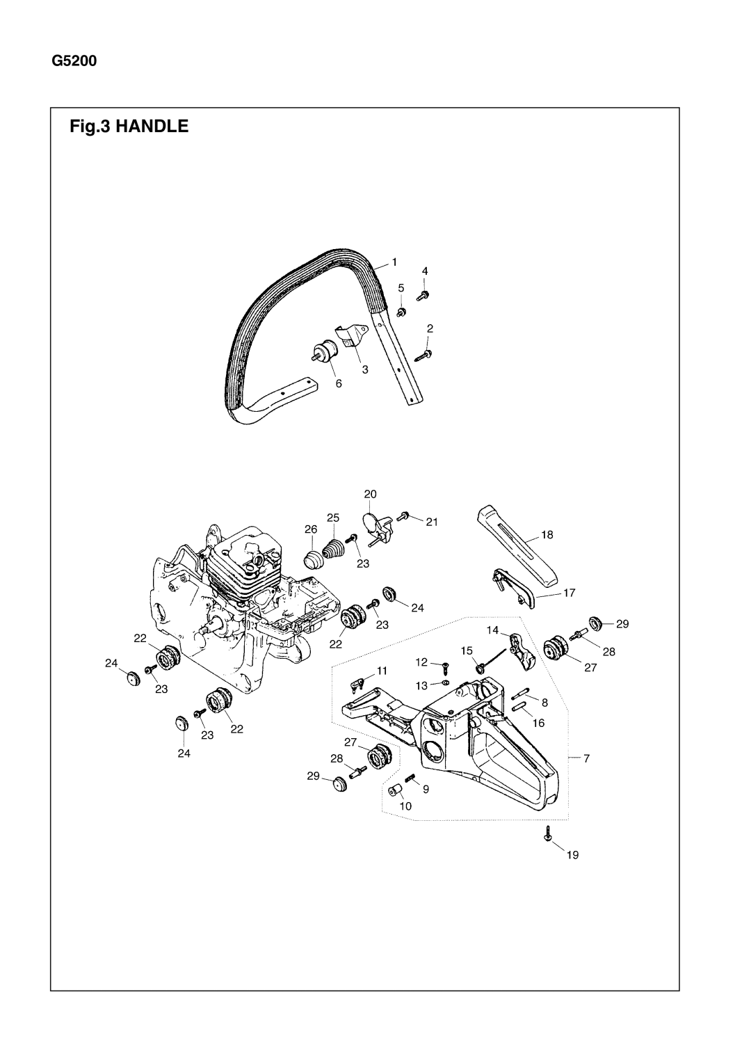 Zenoah G5200 manual Handle 