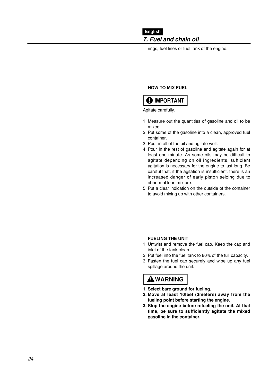 Zenoah GZ400 manual HOW to MIX Fuel, Fueling the Unit 