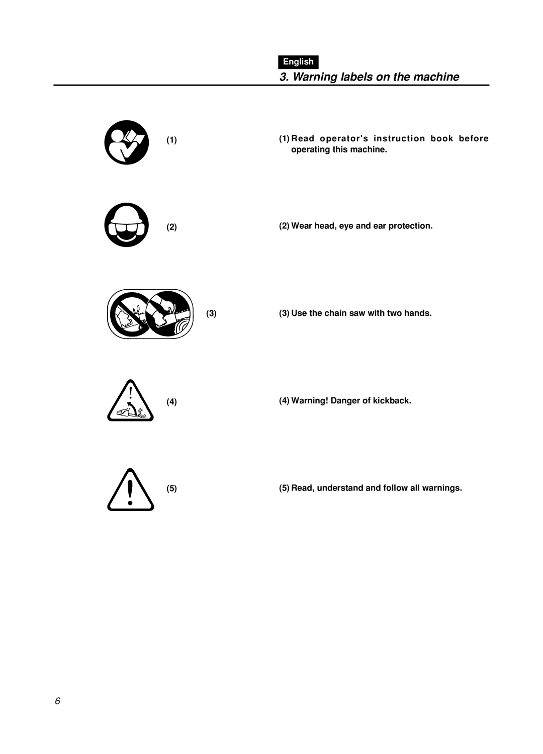 Zenoah GZ400 manual Read operators instruction book before, Operating this machine, Wear head, eye and ear protection 