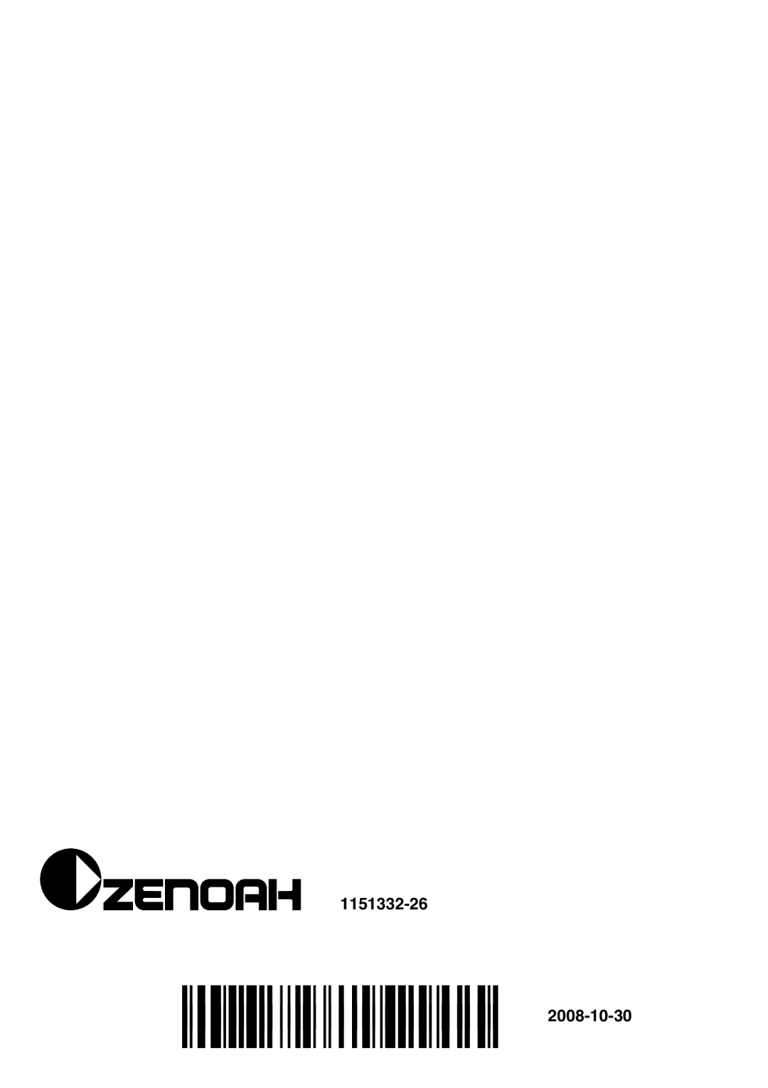 Zenoah GZ7000 manual 1151332-26 