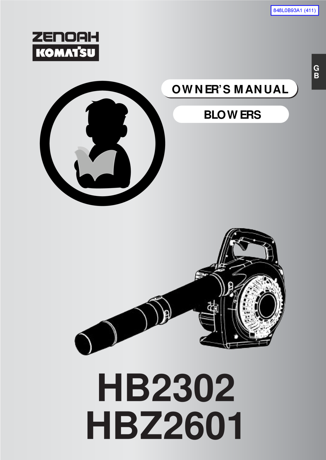 Zenoah owner manual HB2302 HBZ2601, 848L0B93A2 