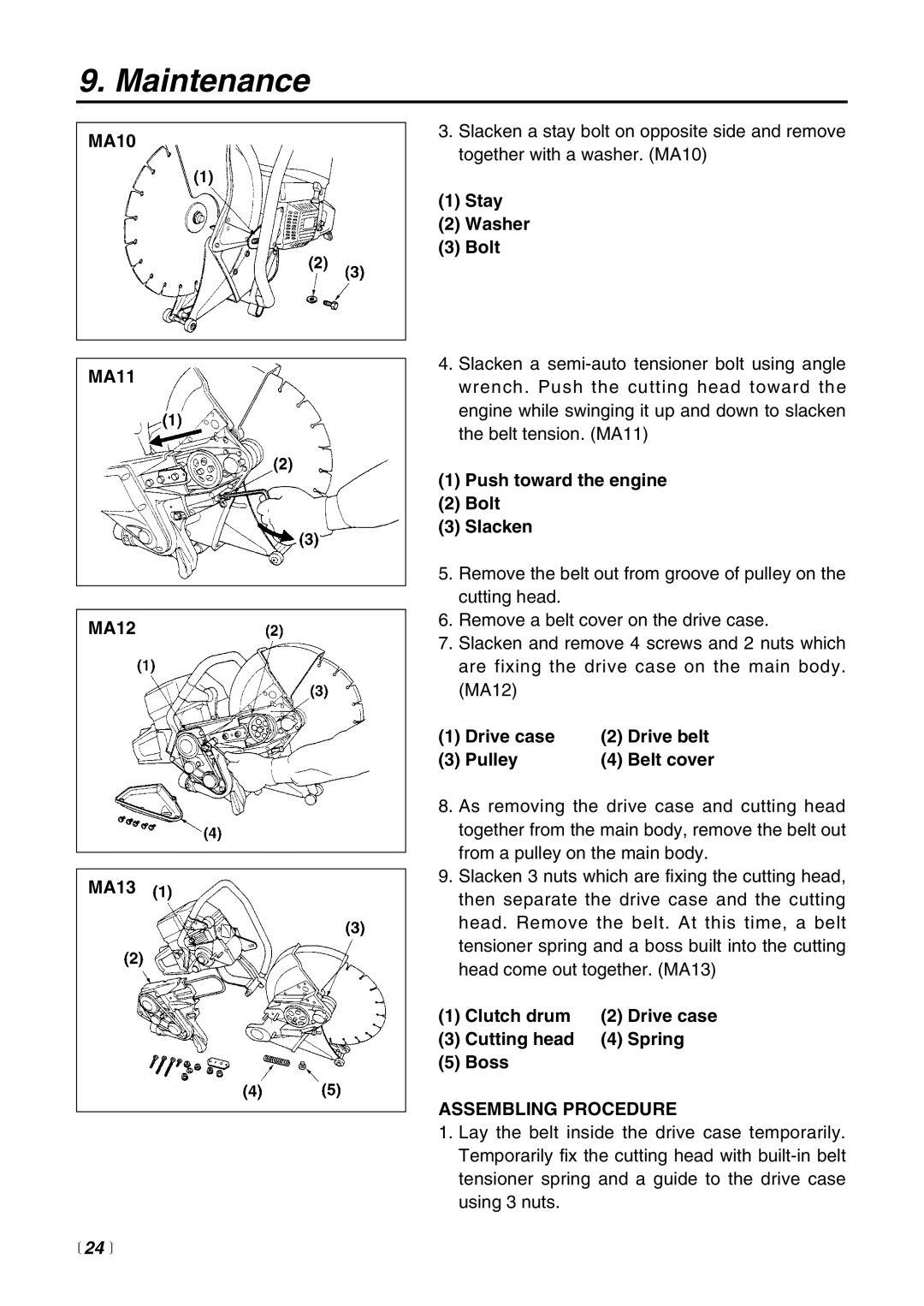 Zenoah HC510DV manual  24 , Assembling Procedure 