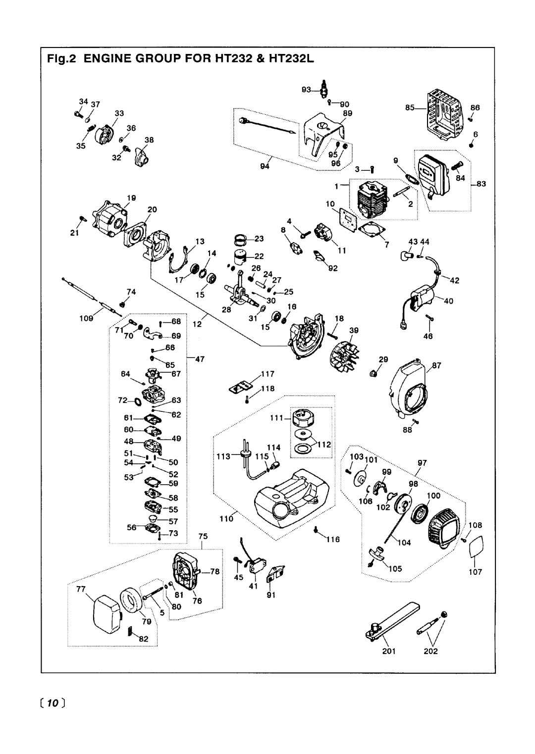 Zenoah CHT232L, CHT232B manual 