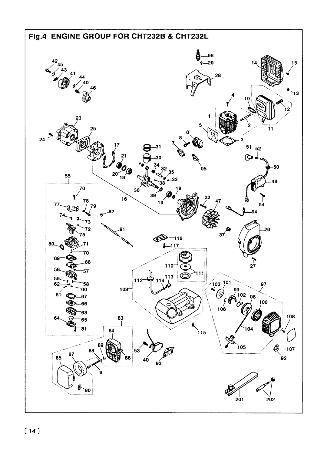 Zenoah CHT232L, CHT232B manual 