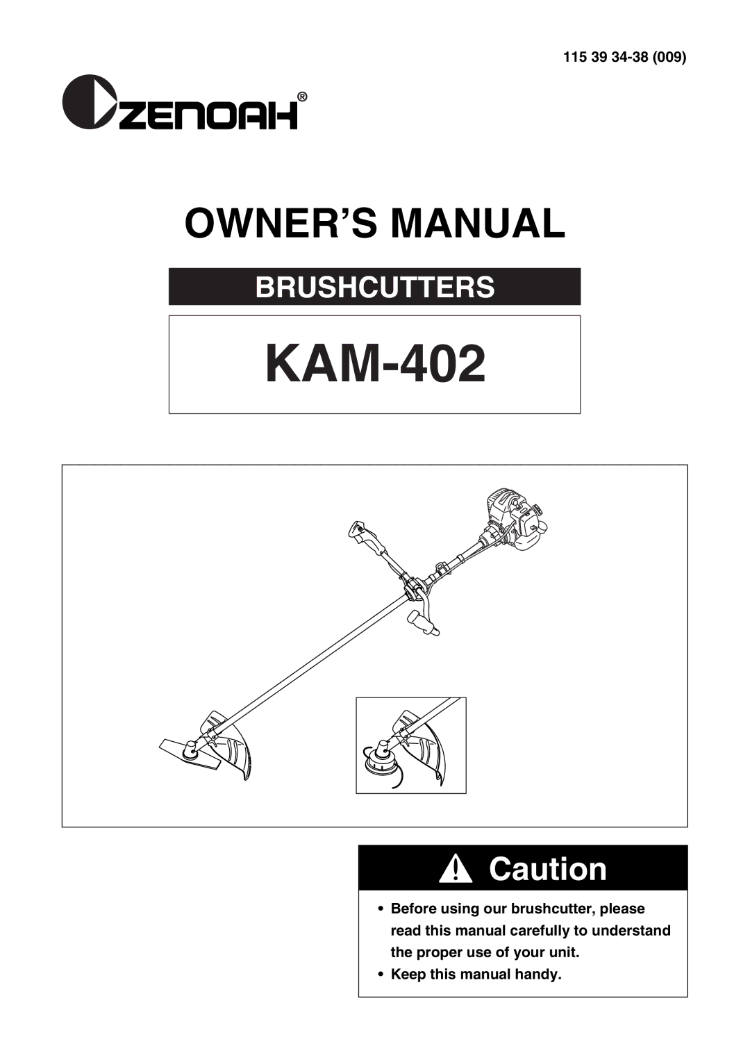 Zenoah KAM-402 owner manual 