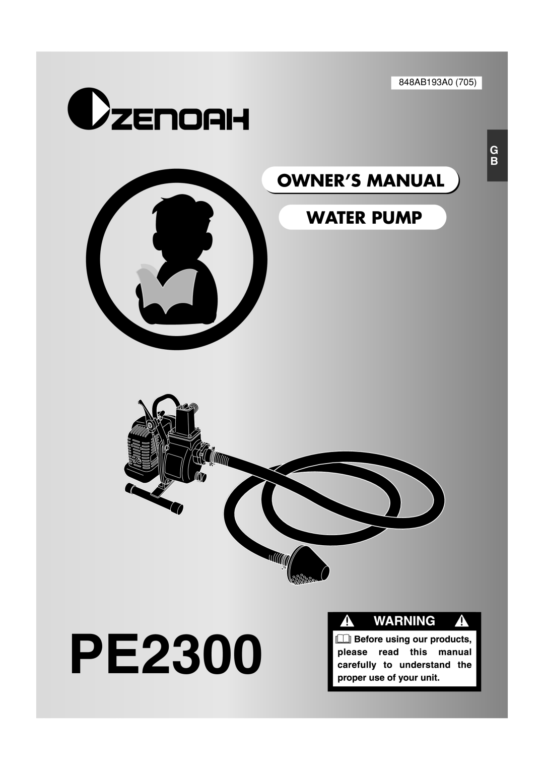 Zenoah PE2300 owner manual 