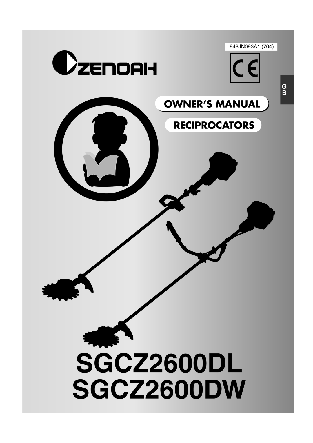 Zenoah owner manual SGCZ2600DL SGCZ2600DW 