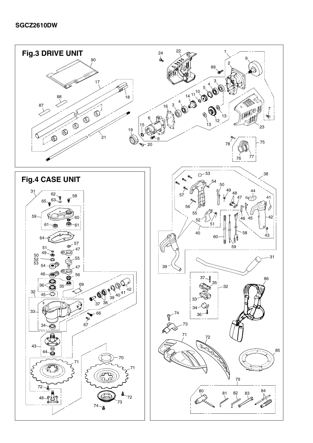 Zenoah SGCZ2610DL manual SGCZ2610DW 