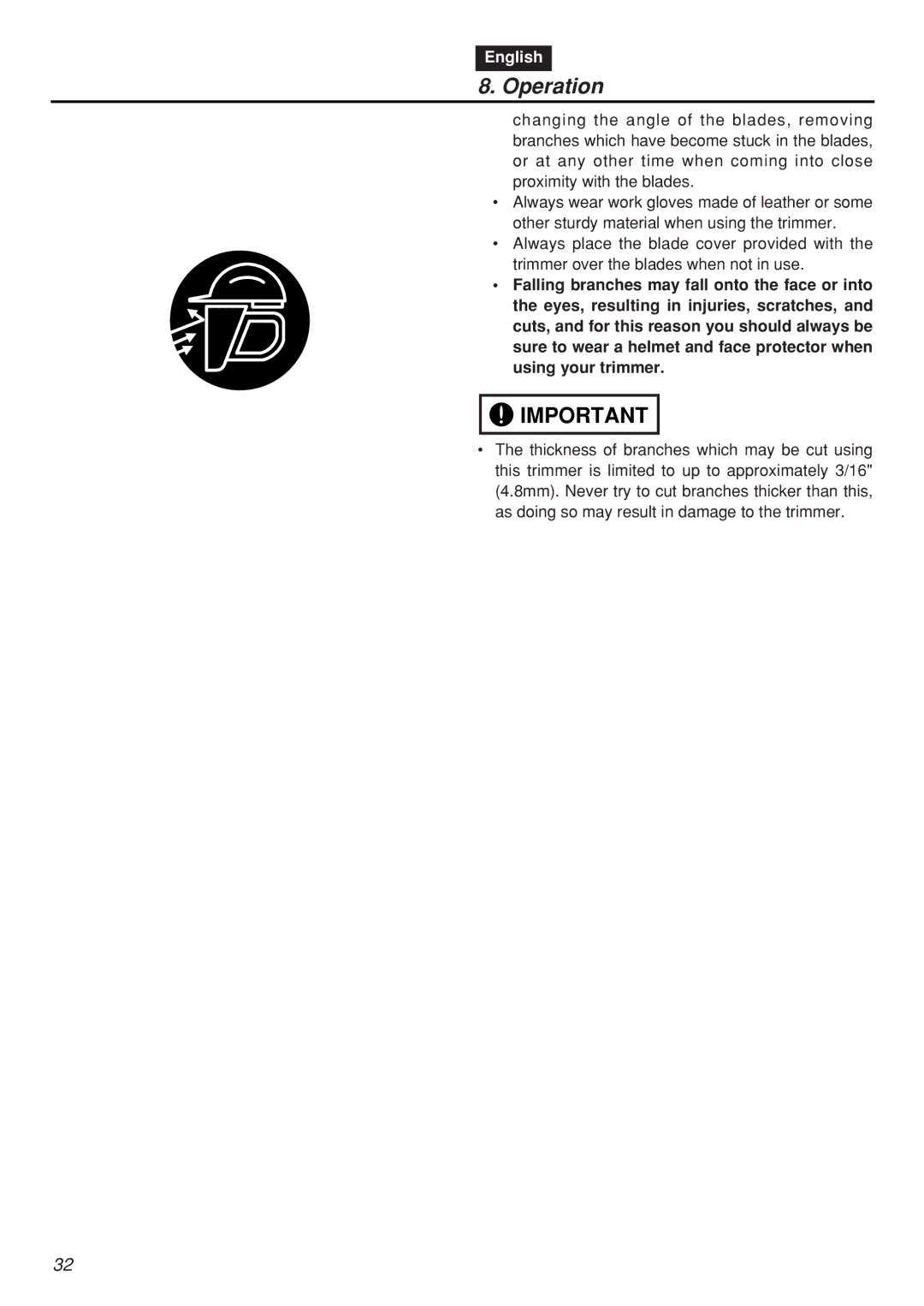 Zenoah SRTZ2401F-CA manual Operation 