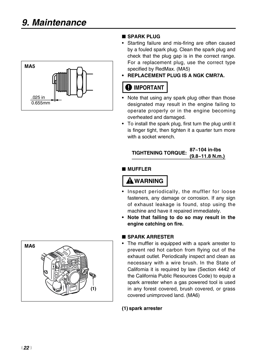 Zenoah SRTZ2500 manual  22  