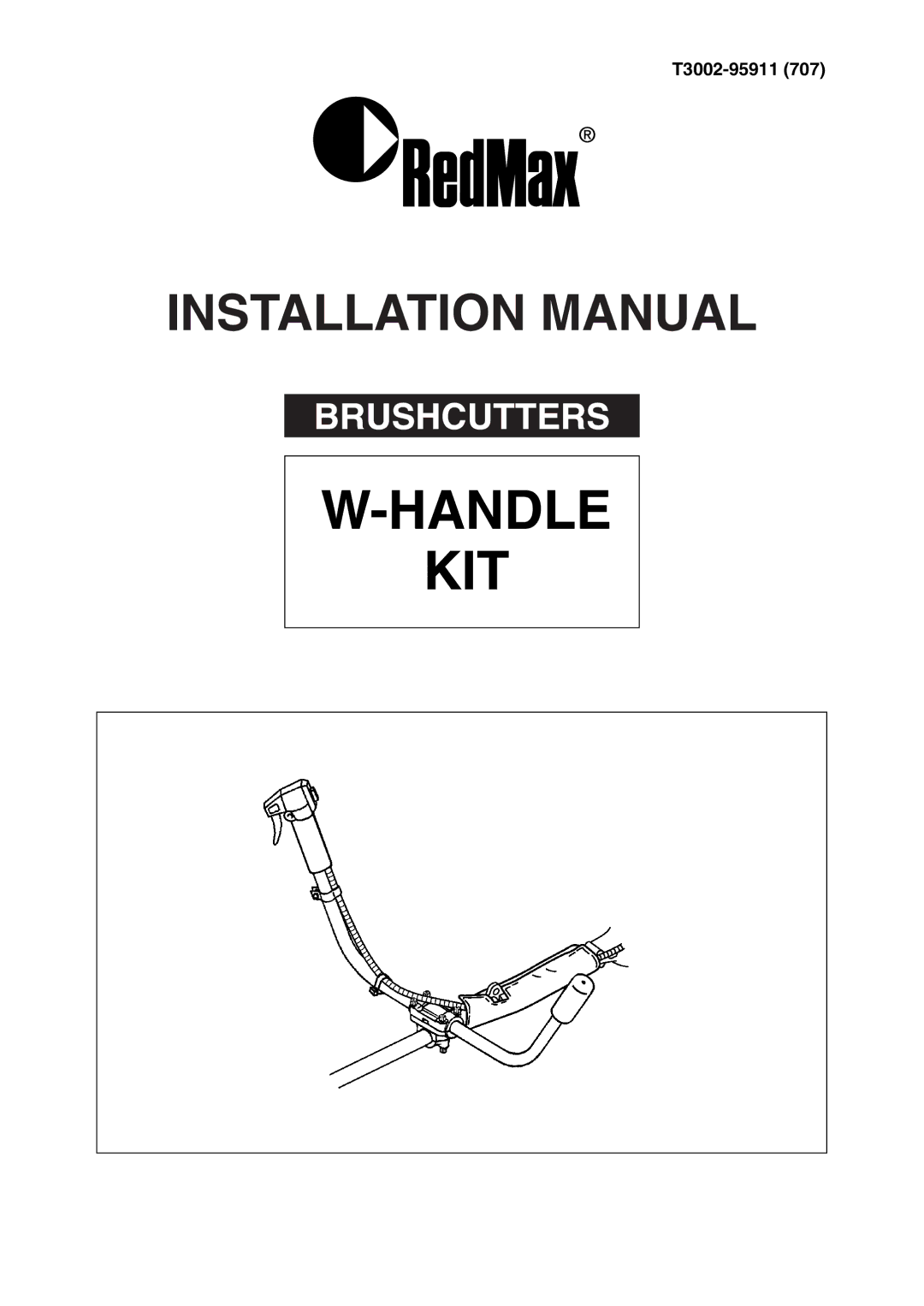 Zenoah T3002-95911 installation manual Handle KIT 