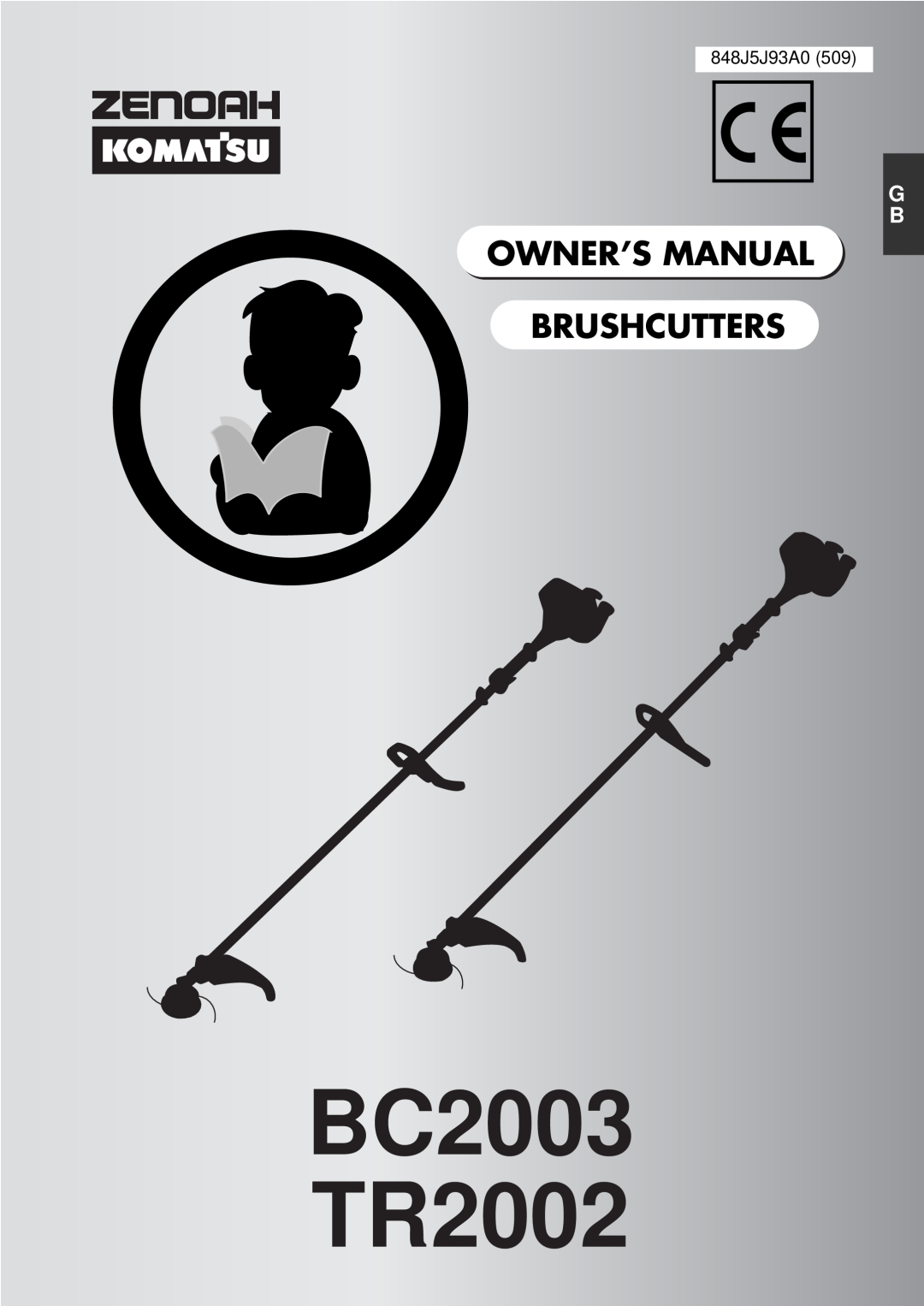 Zenoah owner manual 848J5J93A0, BC2003 TR2002 