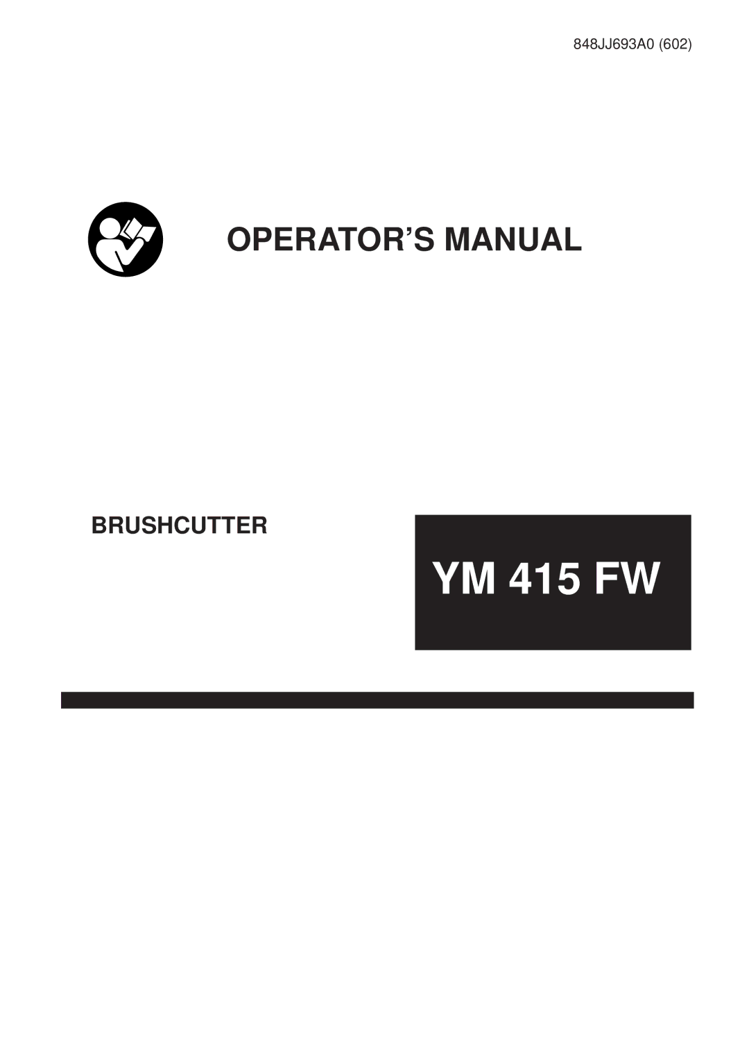 Zenoah YM415FW manual YM 415 FW 