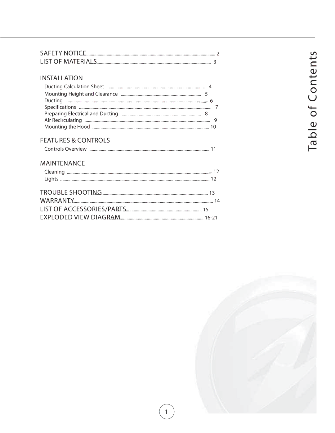 Zephyr AK11005, AK11365, AK11245 manual 4A BLE of # Ontents 