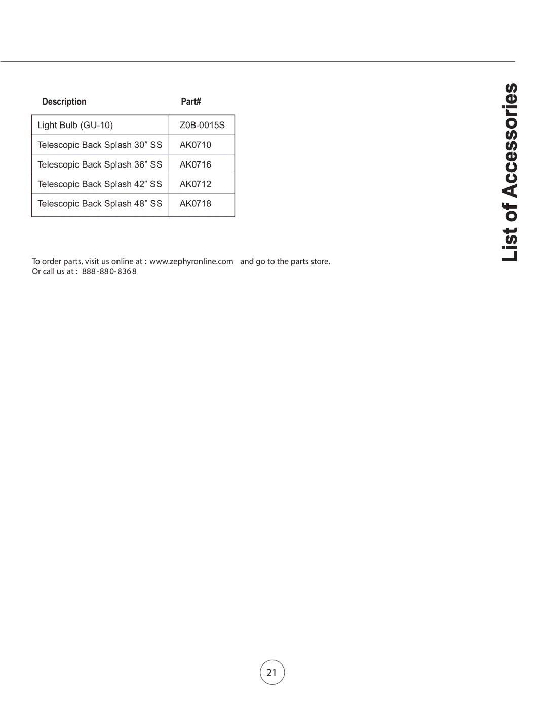 Zephyr AK2136, AK2100, AK2148, AK2142 manual LvwRi$Ffhvvrulhv 