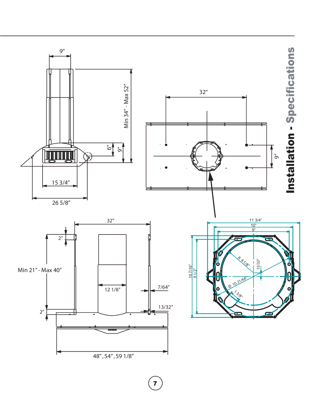 Zephyr CTP-E 60SX, CTP-E 48SX, CTP-E54SX manual Specifications 