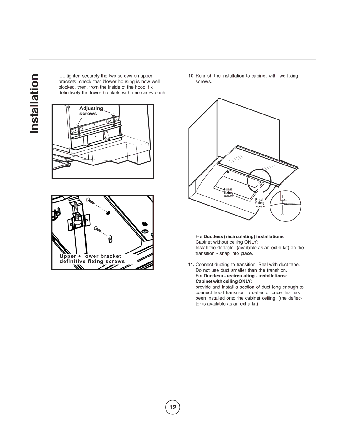 Zephyr EGL-E30AS, EGL-E36AS manual Adjusting 