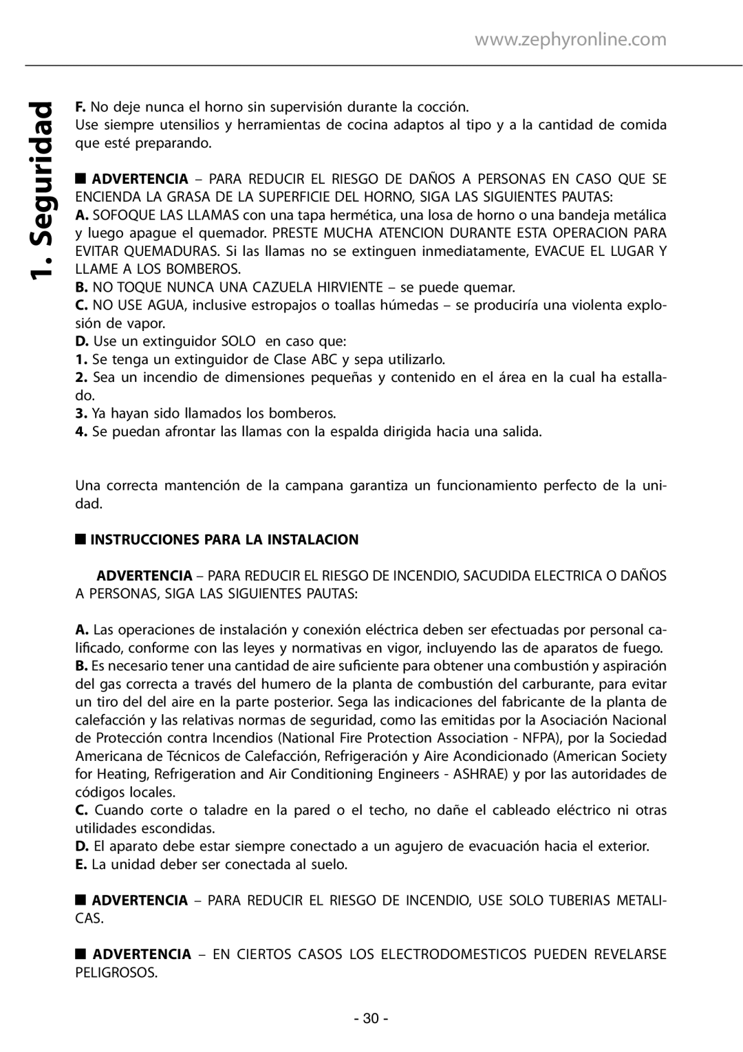 Zephyr GU5/MR16, GU4/MR11 manual Instrucciones Para LA Instalacion 