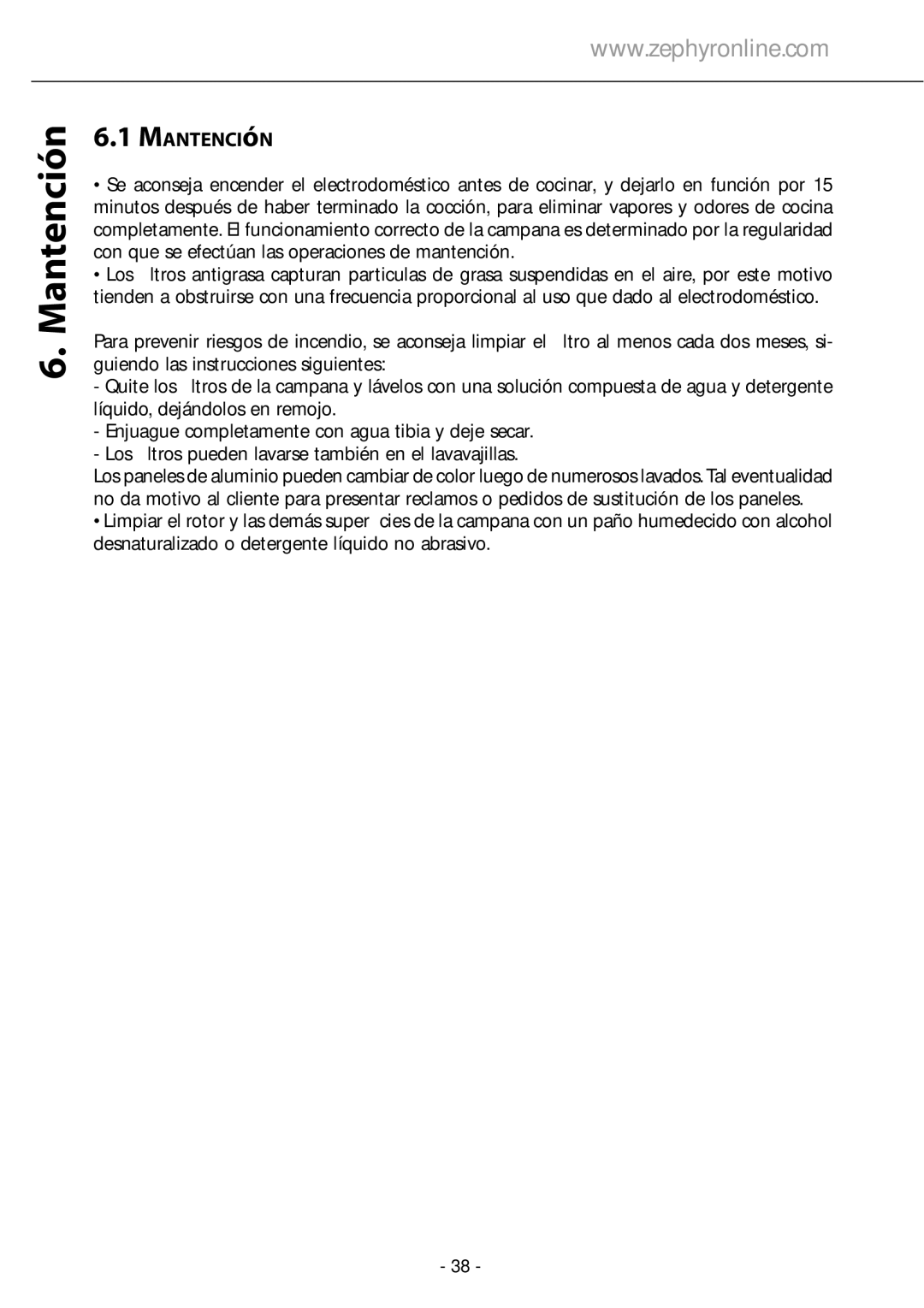 Zephyr GU5/MR16, GU4/MR11 manual Mantención, MANTENCIóN 