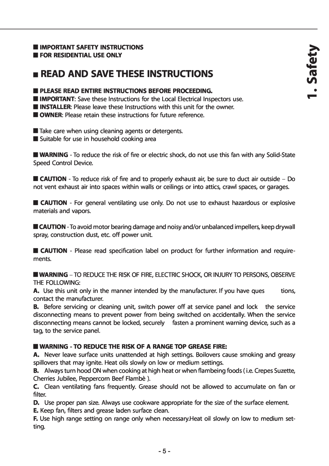 Zephyr GU4/MR11, GU5/MR16 Read And Save These Instructions, Important Safety Instructions, For Residential Use Only 