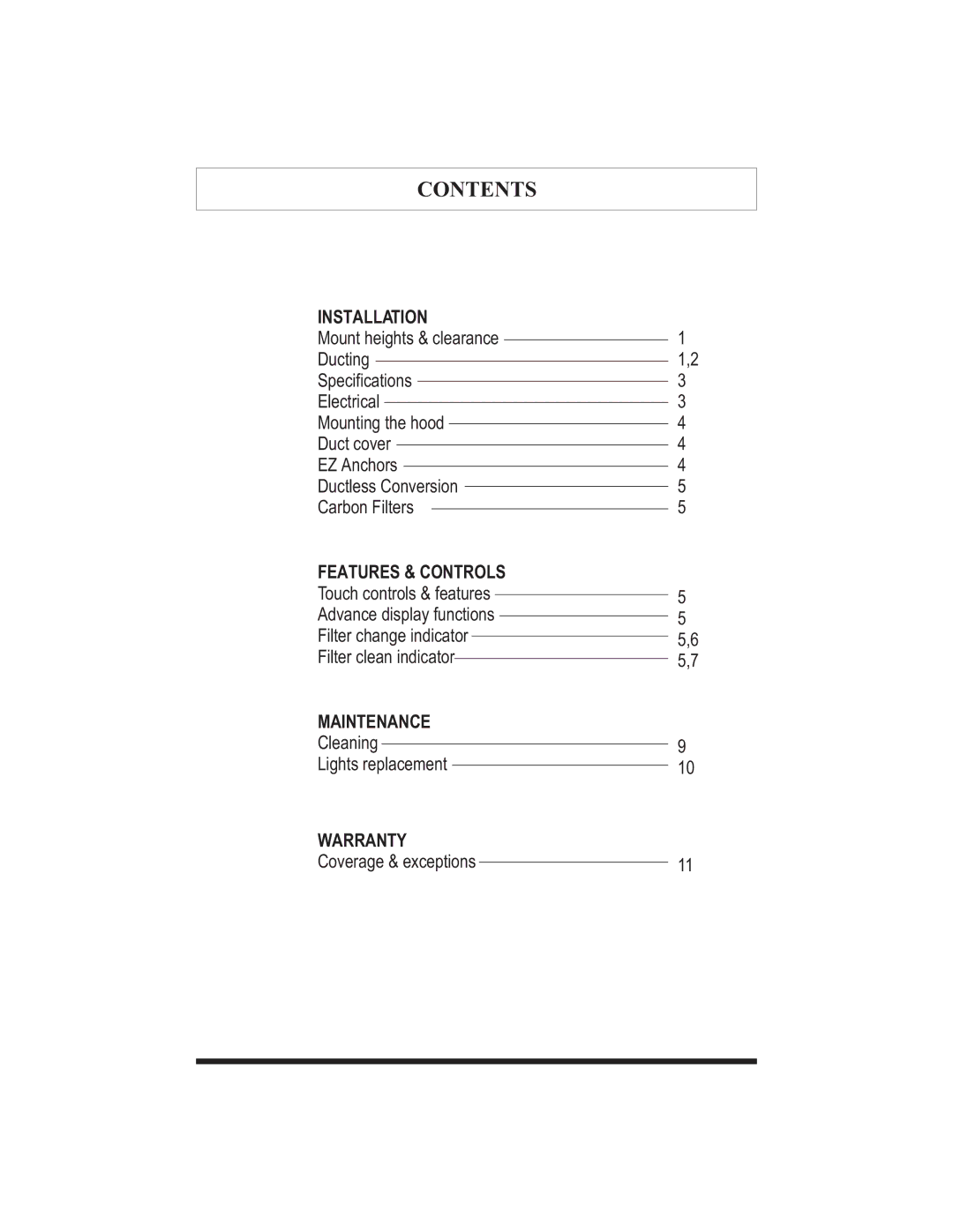 Zephyr ZMI-M90S, ZMI-M90G manual Contents 