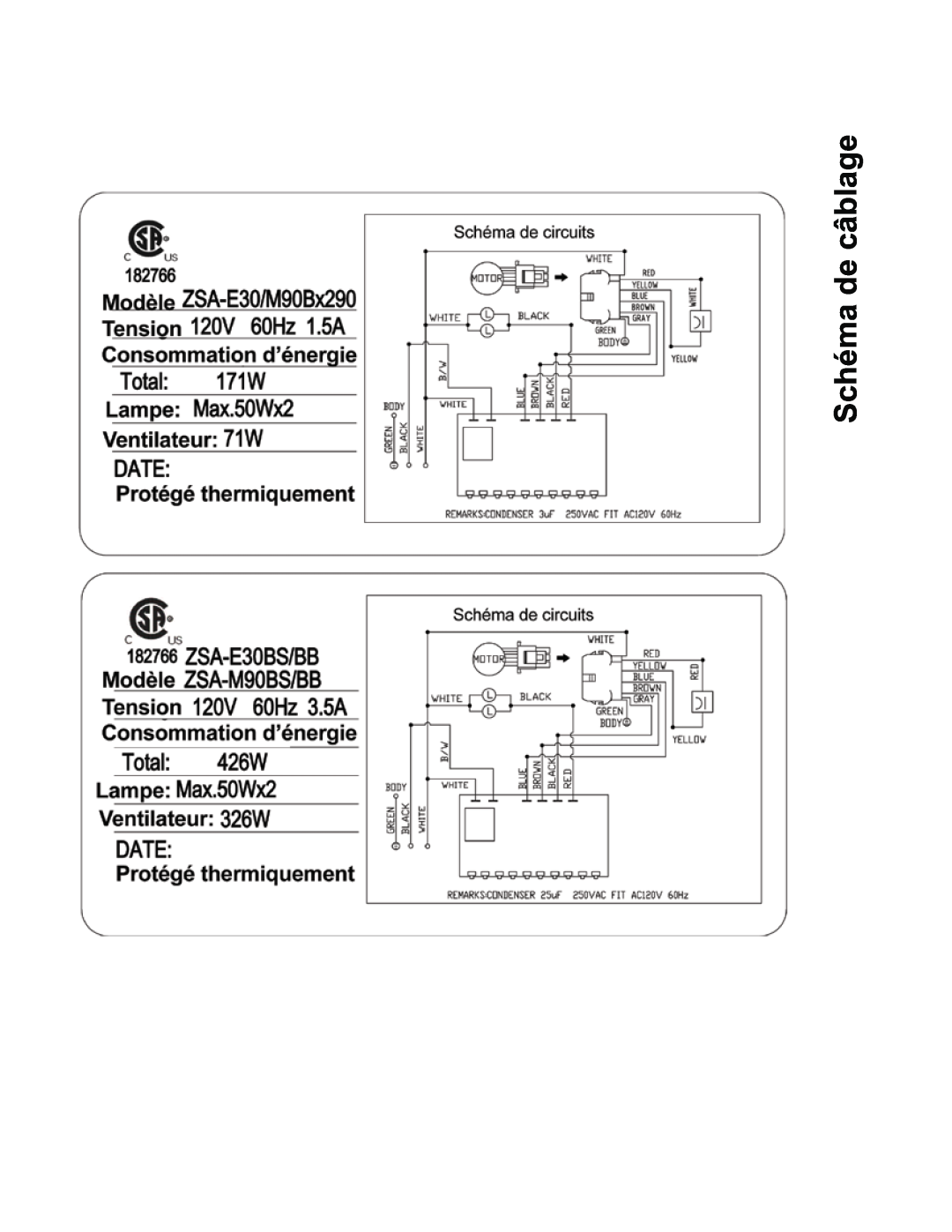 Zephyr ZSA-M90BB, ZSA-M90BS290, ZSAM90BS, ZSA-E30BS290, ZSA-E30BB, ZSAE30BS manual 