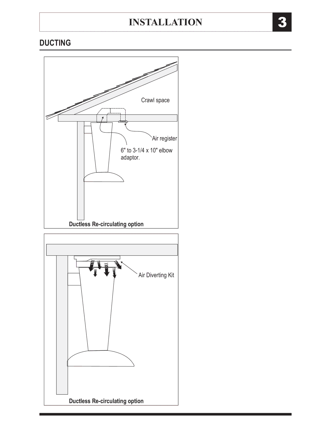 Zephyr ZTO-M795 manual Crawl space 