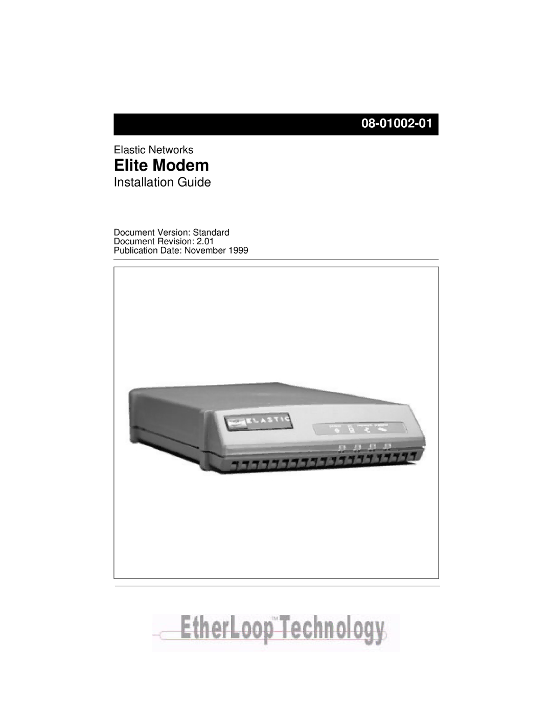 Zhone Technologies 08-01002-01 manual Elite Modem 